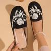 Fashion Comemore Slippers Women 2025 Spring Summer New Ethnic Style Embroidery Mules Half Slipper Casual Flat Bottom Baotou Slides Shoes