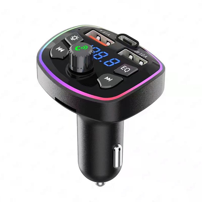 Q7 Colorful Ambient Light Car MP3 Player with Bluetooth Receiver & Multifunctional QC3.0 Fast Car Charger