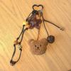 Chic Bowknot Dog Keychain with Plush Pendant and Star Rope For Fashion Accessories