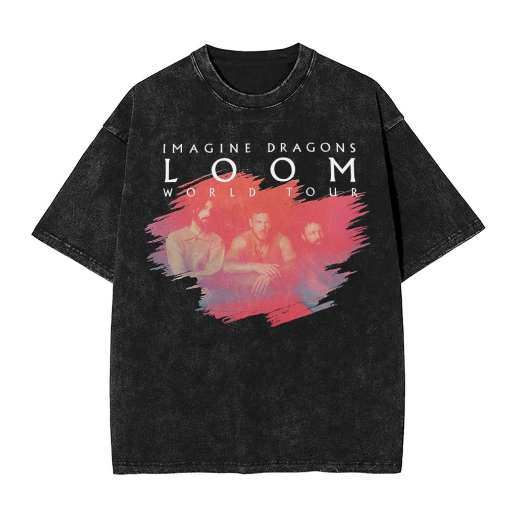 Damen Herren Imagine Dragons T-Shirt Grafikdruck Baumwolle Gewaschen Lässige T-Shirts