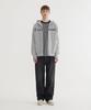 COVERNAT Authentic Logo Zip-Up Hoodie Melange Gray