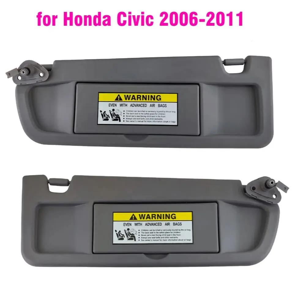 Dark Gray Sun Visor Compatible with Honda Civic 2006 2007 2008 2009 2010 2011 Replaces 83230-SNA-A01ZA 83230-SNA-A01ZB