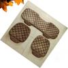 Winter Car Seat Cushion Without Backrest, Checkered Embroidered Plush, Tie-free Warmth, Three-piece Set, Front and Rear Single Seat Cushion