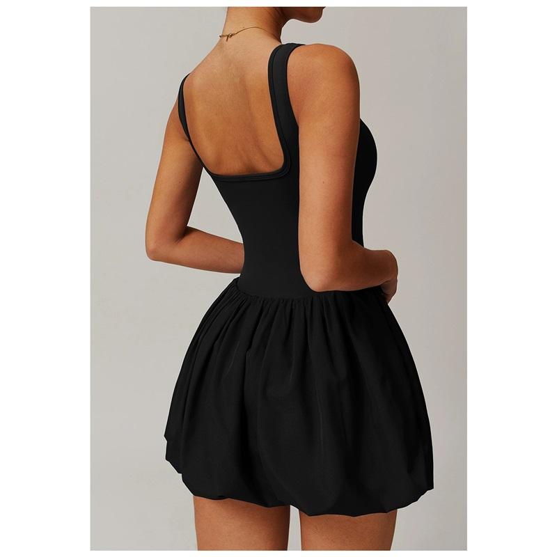 Damska sukienka sportowa zapobiegająca ekspozycji sukienka do biegania outdoorowa siłownia spódniczka tenisowa z kieszeniami sukienka baseballowa