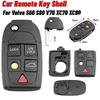 Custodia per chiave telecomando pieghevole a 5 pulsanti Sostituzione FOB Adatta per VOLVO S60 2000-2009 / S80 1999-2006 /V70 2000-2007 XC90 2002-2013 Chiave auto (PrettyJ)