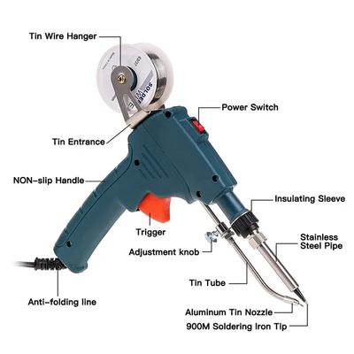 Ruční páječka s vnitřním ohřevem elektrická Automaticky odesílá cínovací pájecí stanice Nástroj na opravu svařování