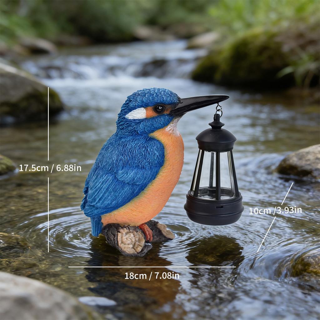 New Solar-powered Animal Bird Resin Handicrafts for Garden and Yard Decoration, Outdoor Garden Ornaments