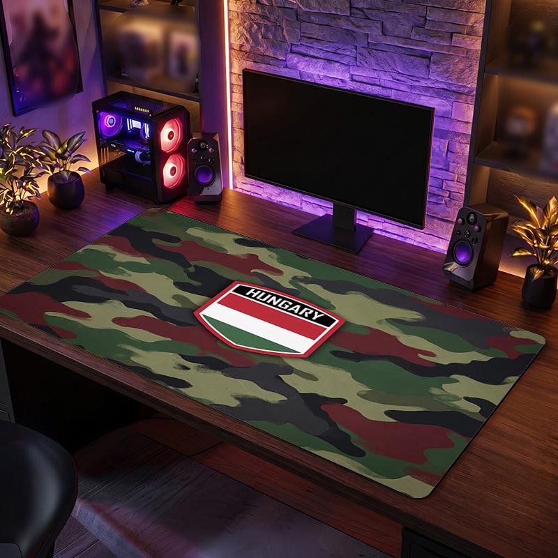 Hungary Football Crest Mouse Pad, Extended Non Slip Rubber Desk Mat for Gaming Office Laptop Fan Gift