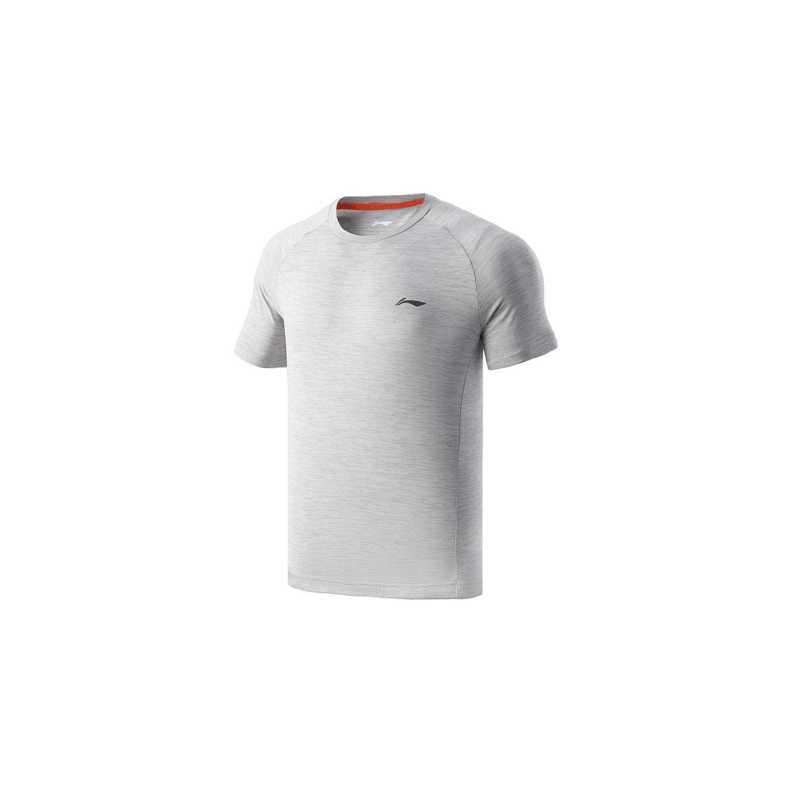 Li Ning Fitness Series T Shirt Men s Mixed Color New Light Heather Gray ATST611-1 XL