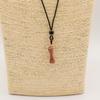Cord Necklace Gemstone Pendant – Goldstone Bone