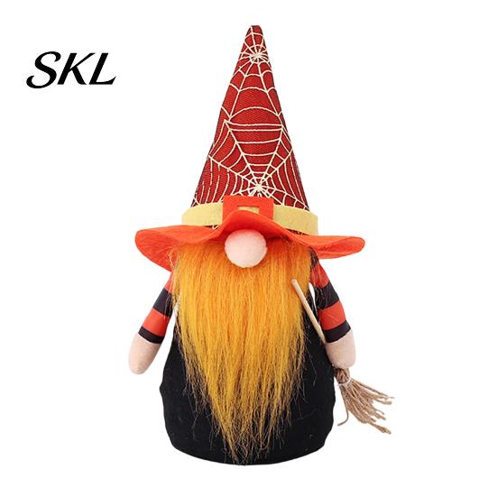 Decorative Halloween Witch Dolls Faceless Doll Ornaments, Gnome Decorations, Cute Cloth Unique Table Ornaments Plush for Home Decor Party Atmosphere