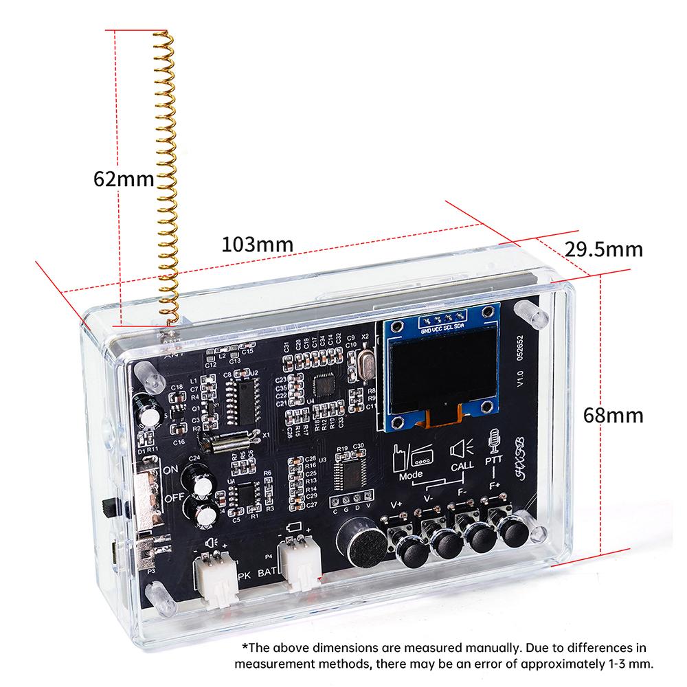 FM Radio Adjustable Frequency Meter DIY Electronic Kit 87-108MHZMHz BK4802P+RDA5807 Chip