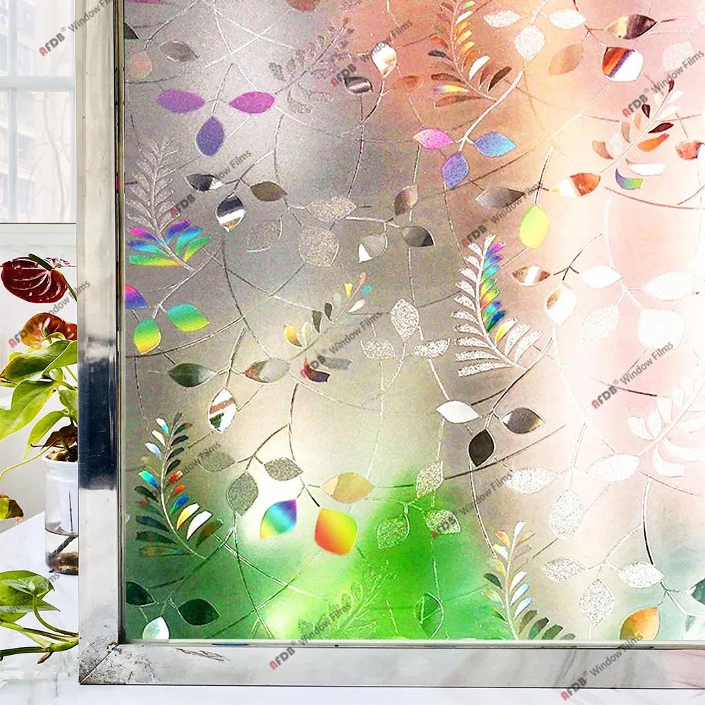 

3D радужная оконная пленка, витражное стекло, защитная от ультрафиолета, наклейка на окно для дома, статическая клейкая терморегулирующая стеклянная пленка 30x100 cm