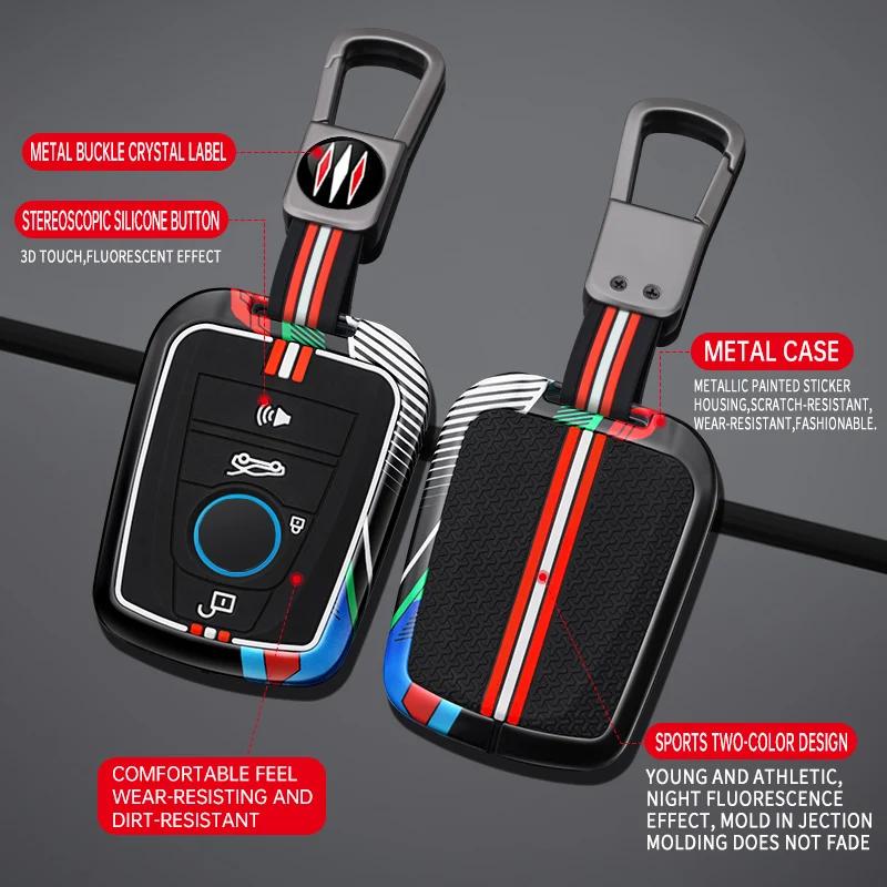 Interior Mouldings Zinc Alloy Car Smart Remote Key Case Cover Protective Shell Fob for BMW I3 I8 Series CAR interior Key Bag Key