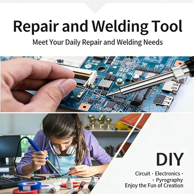 Durability Soldering Iron Tip with Metal Construction for Extended Use and Wear Resistance in Professional Setting