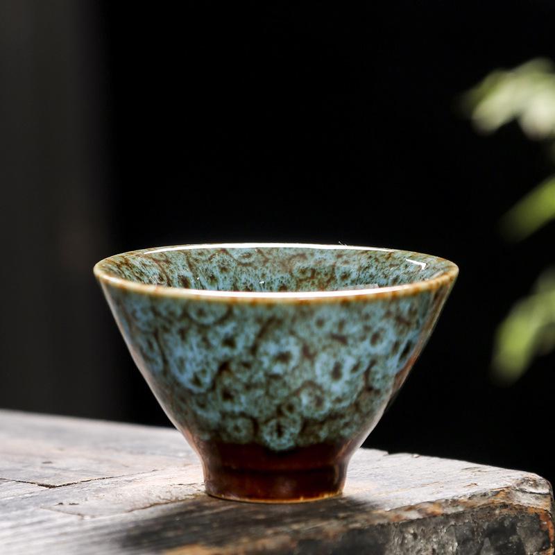 Kiln-Fired Ceramic Gongfu Tianmu Tea Tasting Bowl