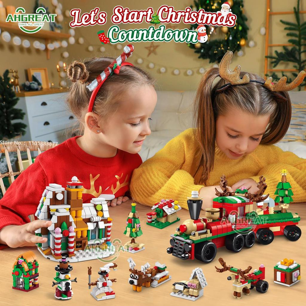 Advent Calendar  Christmas Present For Kids Construction Blocks Latest Year  Present 24Days Christmas Diy Santa Claus Bricks