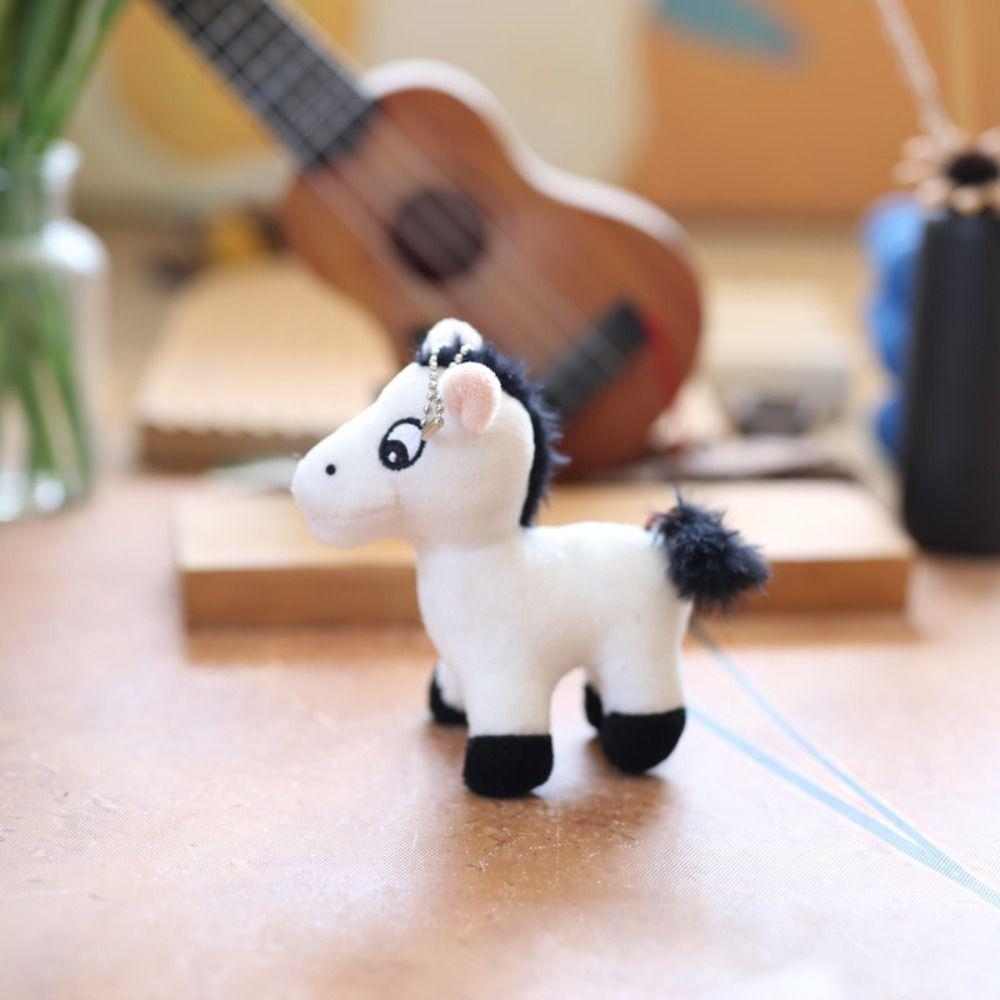 Hanging Decoration Plush Horse Keychain Stuffed Animal Little Horse Keychain  Bag Pendant