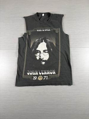 Vintage John Lennon Shirt Mens Small War Is Over 1971 Cut Off Sleeveless 70s