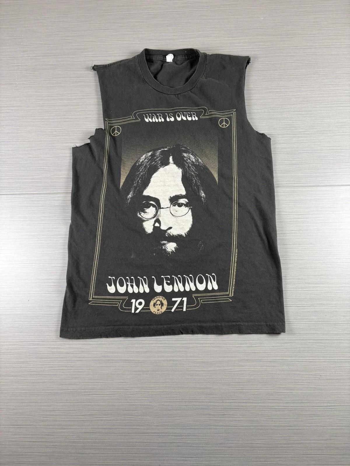 Vintage John Lennon Shirt Mens Small War Is Over 1971 Cut Off Sleeveless 70s L