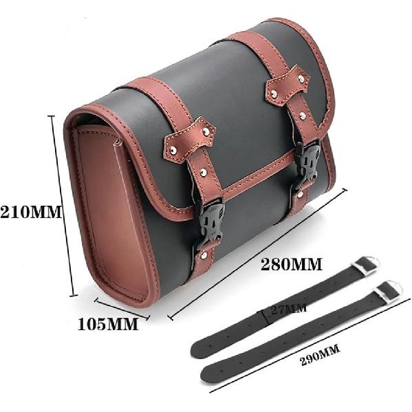 FOR Eliminator SE 400 450 Universal Motorcycle Riding Bag - Retro Rearseat Storage Side Bag (Black)