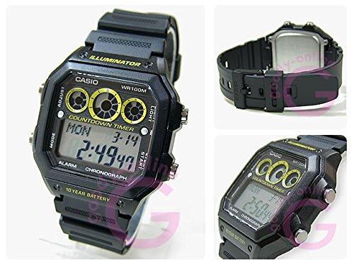CASIO Casio Sports Digital Black Yellow Unisex Watch Wristwatch AE-1300WH-1A AE1300WH-1A Men's [Item]