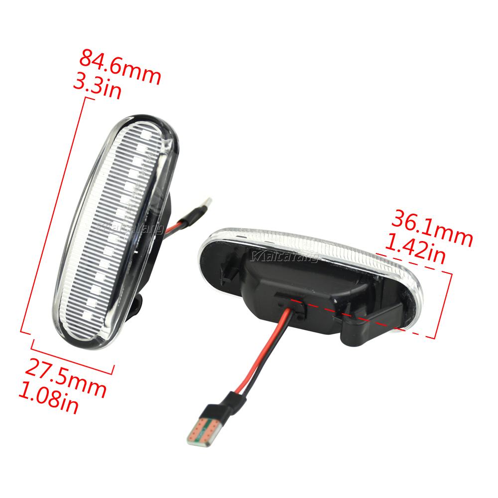Sequential Lamp for Fiat Doblo Panda Idea Stilo Fiorino Multipla Punto Qubo Linea Musa Led Dynamic Turn Signal Side Marker Light