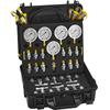 Hydraulic Pressure Test Kit, 10/100/250/400/600bar, 5 Gauges 13 Couplings 14 Tee Connectors 5 Test Hoses, Excavator Hydraulic Test Gauge Set with