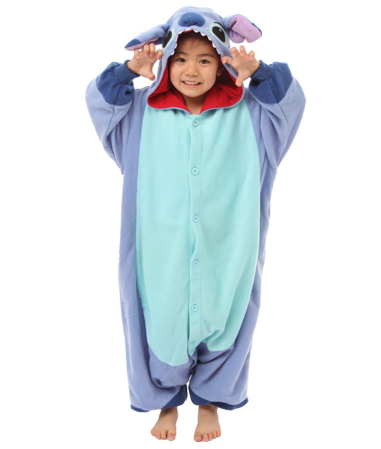 

SAZAC Детский флисовый кигуруми Disney Стич 130 см
