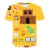 2025 MINISO Summer T-shirt  Super Mario Bros T-shirt Kids Harajuku Fashion Casual T-Shirt Boy Girls Polyester Boys Girls Short Sleeve