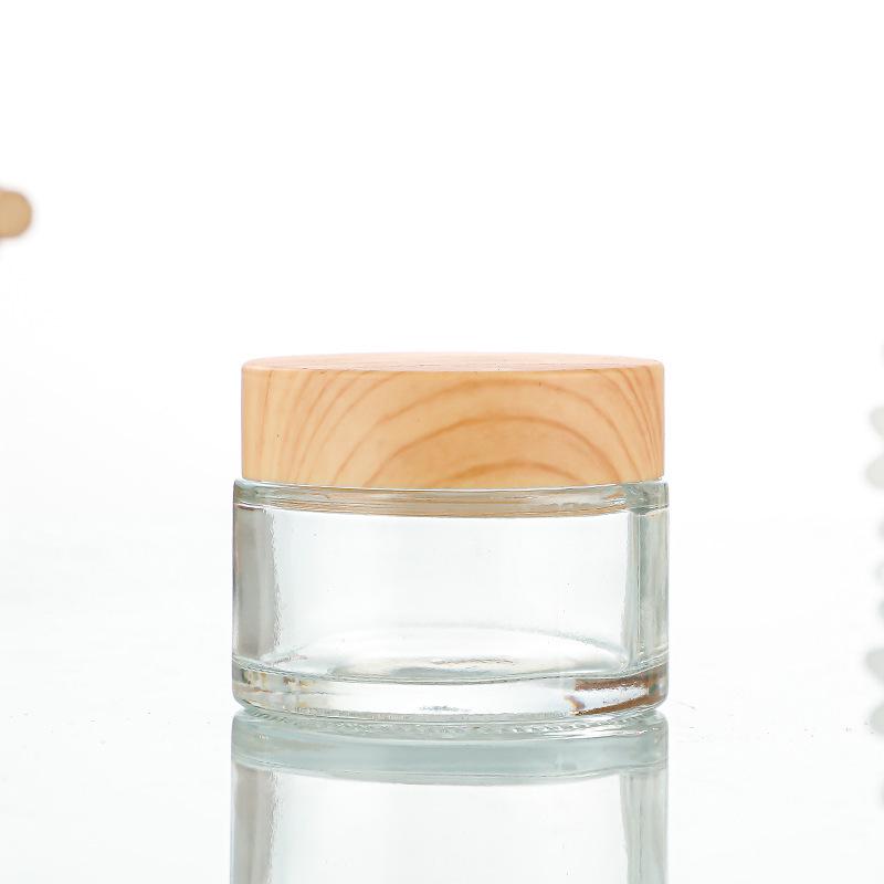 

Матовий кремовий бамбуковий флакон з кришкою з масиву дерева, багаторазовий косметичний флакон для крему для обличчя, 5-100 г
