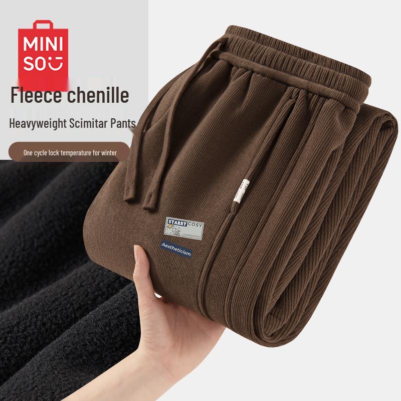 MINISO Men s Winter Warm Corduroy Curved-Leg Casual Pants M