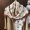 130*130cm 30% Silk +70% Wool Scarf Retro Vintage Luxurious Soft Shawl Large Warm Winter Wrap for Women