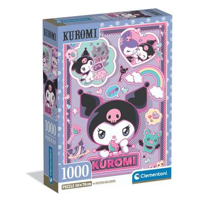 Puzzles 1000 Pièces - Clementoni - Kuromi - 70x50cm - Poster Inclus - Dès 14 Ans