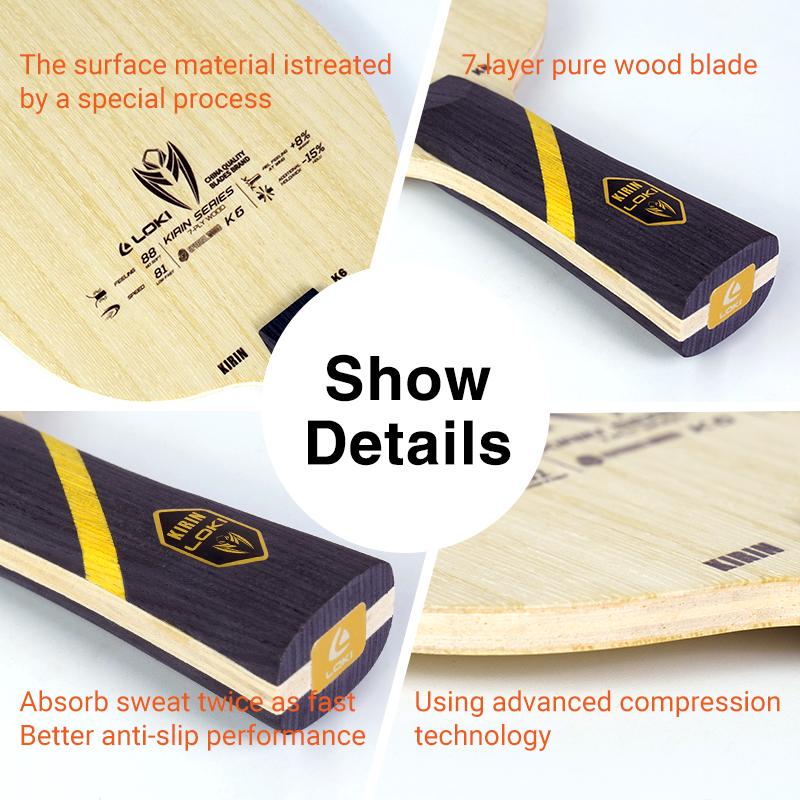 Loki K6 Blade Tischtennis Professional Reines Holz Boden Tischtennis Schläger Schlägerblatt Ping Pong Schlägerblatt