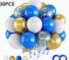30pcs Latex Balloons Set with Confetti and Ribbon for Party Decoration Birthday Wedding Event Celebration Balloons