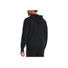 Under Armour Solid Color Full Zip Hooded Sports Jacket Men Jackets Black 1382112-001