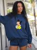 Women's Trendy Heavy-Duty Casual Loose Sweatshirt with Mid-High Neck and Long Sleeves