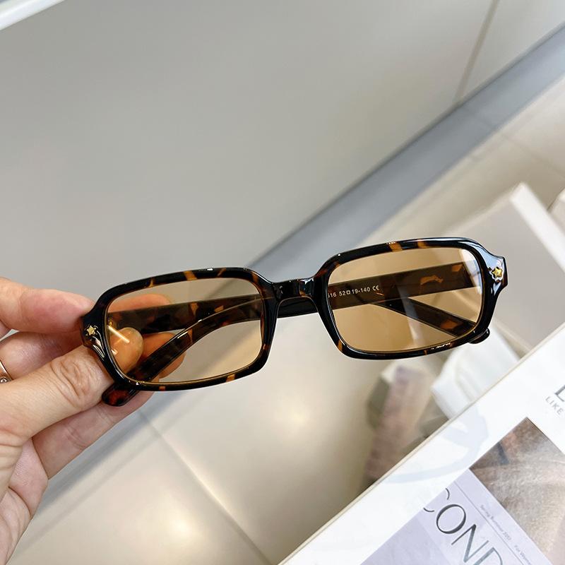 Internet celebrity style square mini retro small frame sunglasses D home SF fashion men's and women's sunshade sunglasses tide