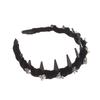Französischer Luxus Kristall Schwarzer Haarreif Koreanisches Vintage Temperament Stirnband Haargummi für Mädchen Haarschmuck Kopfschmuck