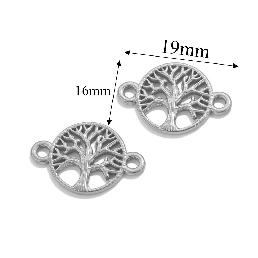 5 szt. Zawieszki ze stali nierdzewnej z podwójnym otworem do łączenia do bransoletek, naszyjników, tworzenia biżuterii DIY, zawieszki z łącznikiem w kształcie serca, kokardy, złote zawieszki