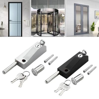 Aluminum Alloy Framed Door Lock Double Door Lock Revolving Lock Floor Bounce Door Lock Anti-Theft Mortise Lock Glass Door