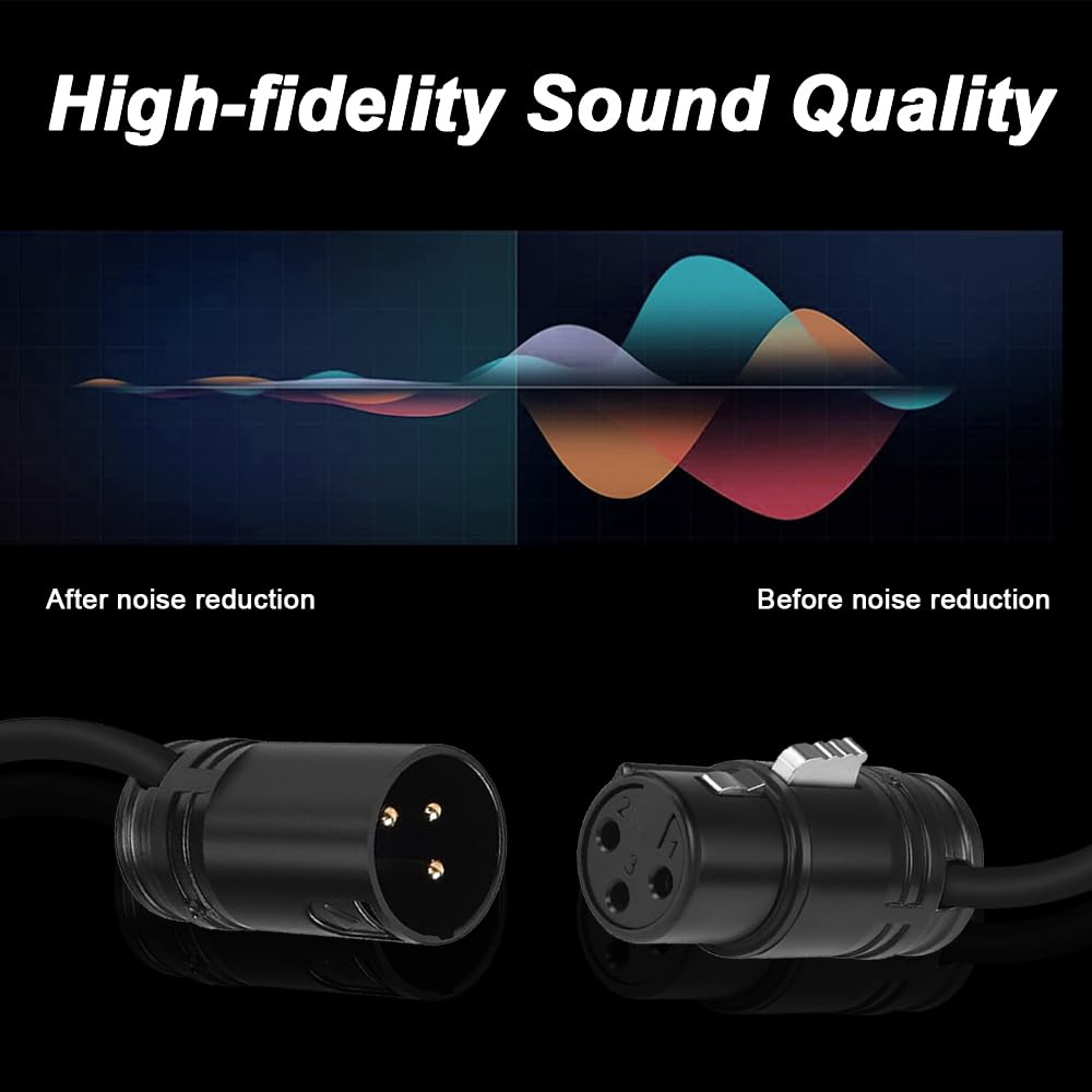 Xiatiaosann XLR Microphone Adjustable XLR Male to Female Thin Audio Adapter Cord for Sound Devices 788T 3-Pin Cable, 302, 552, 633, 688,