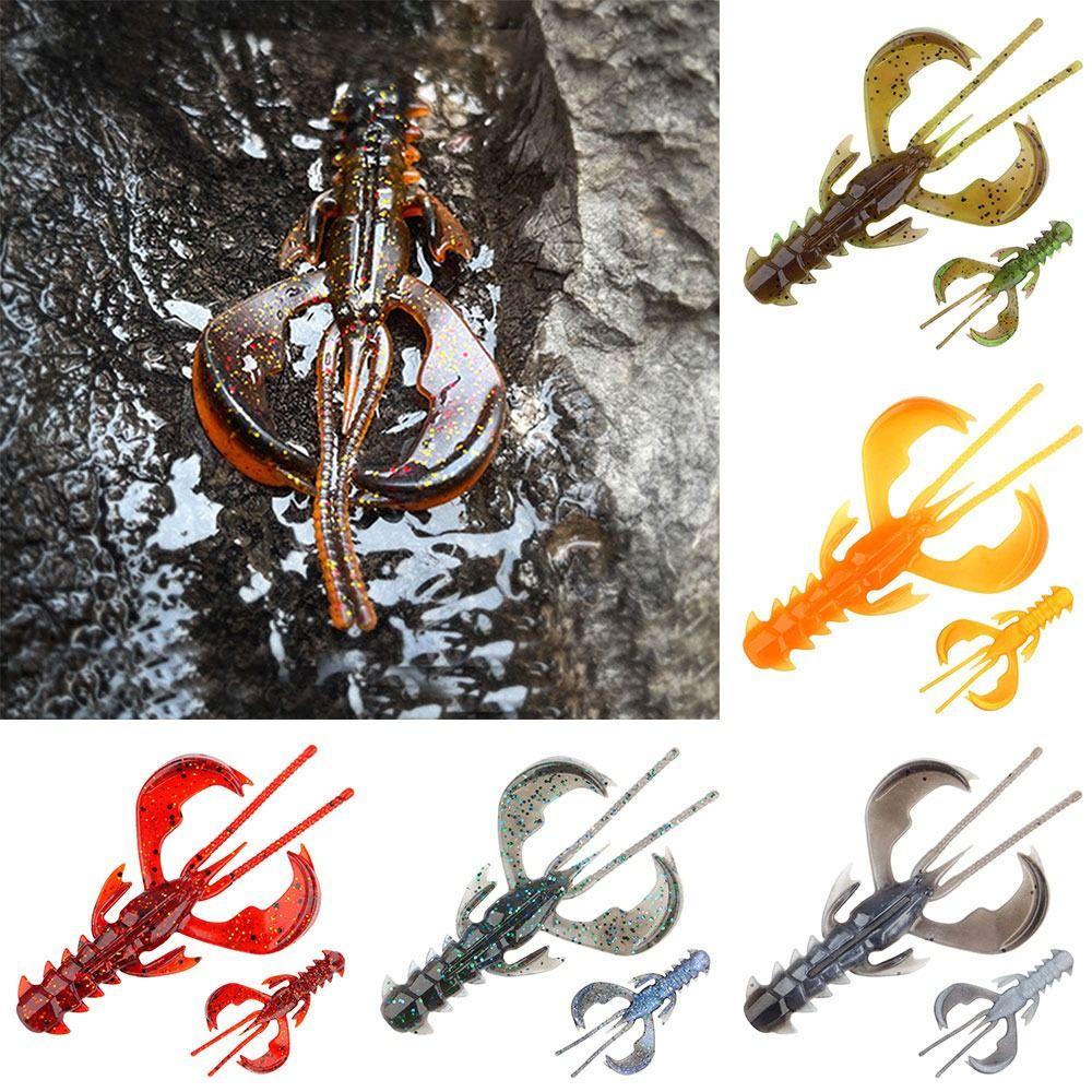 20pcs/box UV Active Fishing Lure Floating Agile Shrimp Lure Wobbler Soft Baits Octopus Fishing