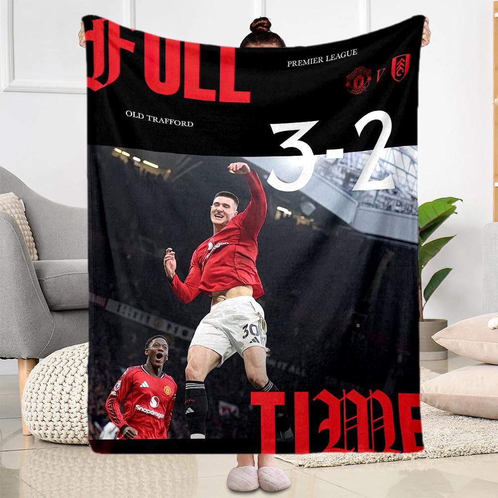 Manchester Blanket Soft Warm Cozy Perfect For Bed Picnics Sofa Four Seasons Universal Playful Design Perfect Gift For Relatives And Friends