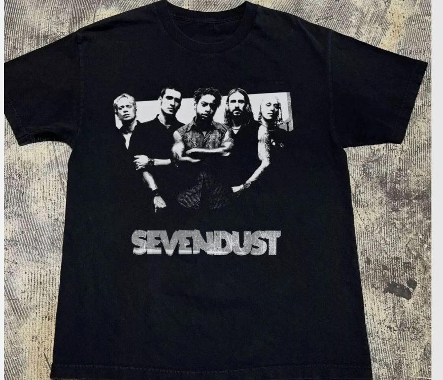 NEW Seasons — Черная футболка с коротким рукавом Sevendust, все размеры S