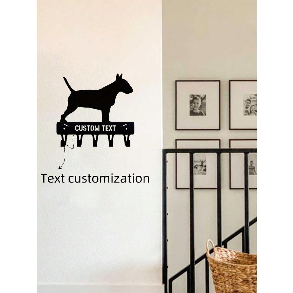 Personalized Dog Name Hook Metal Wall Mount Key Holder Home Entryway Organizer