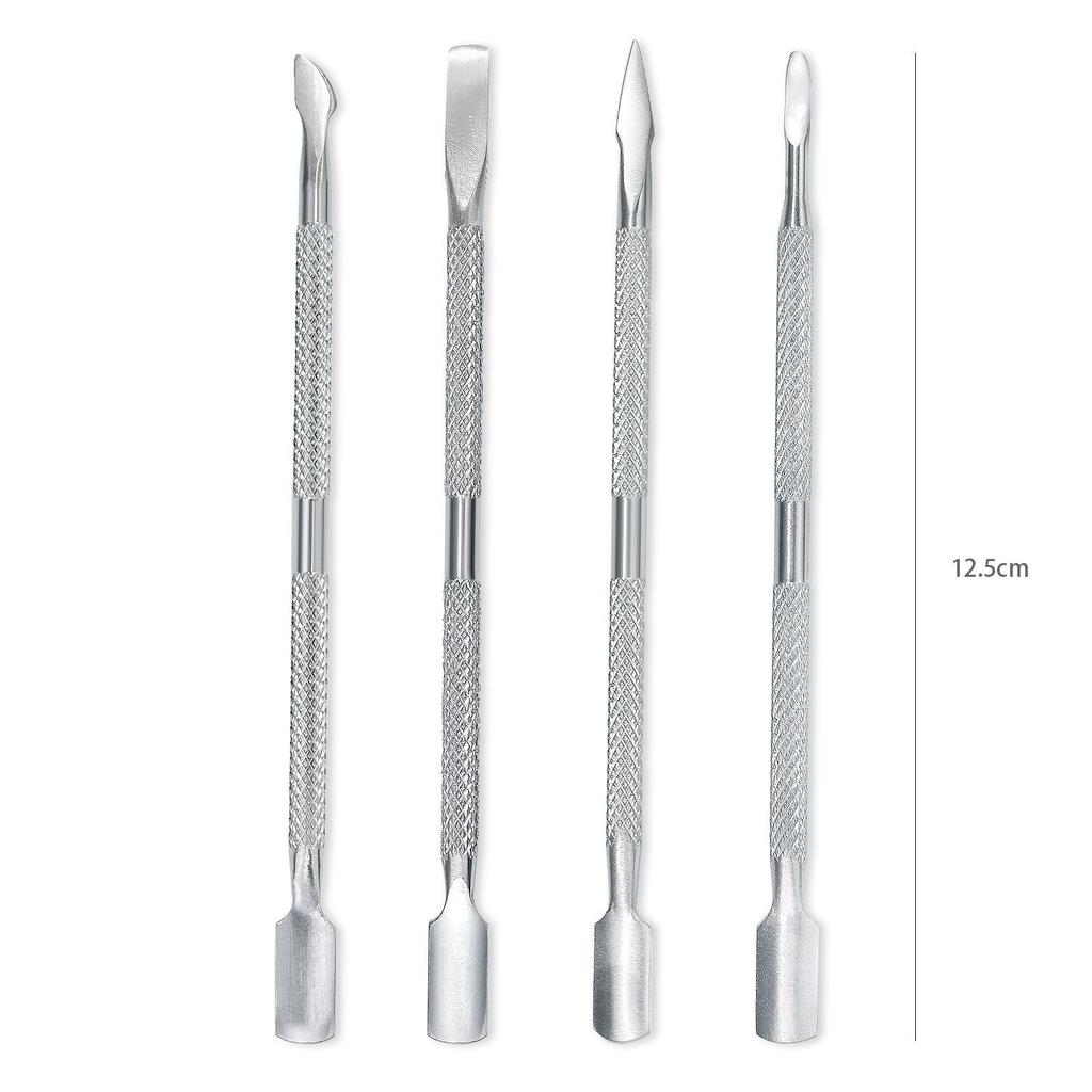Stainless Steel Double-Ended Cuticle Pusher for Nail Art and Manicure