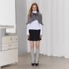 unifree Vintage Lace Knit Cardigan with Fur Collar