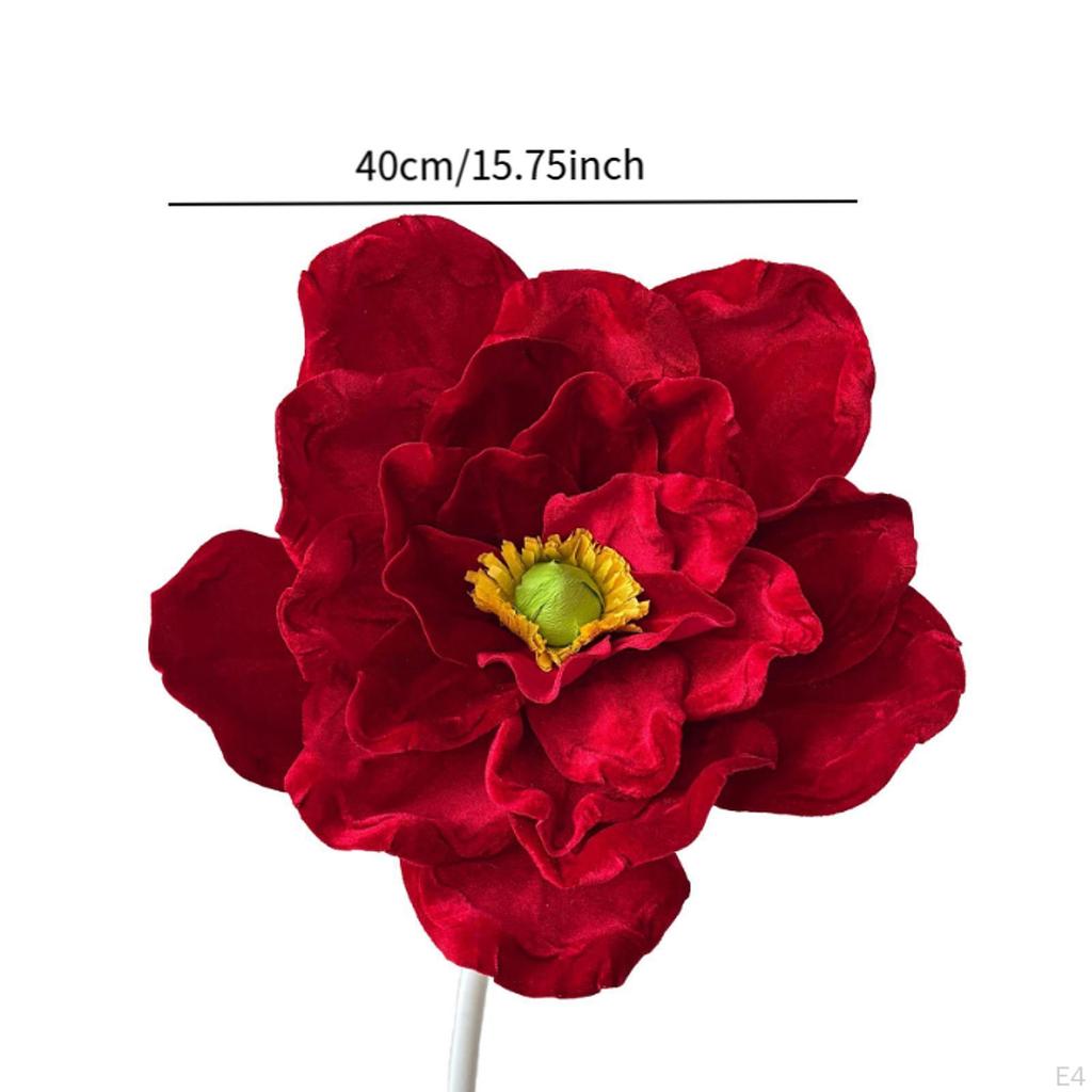 3D Fabric Floral Photography Accessory for Celebrations Red Wedding Decor